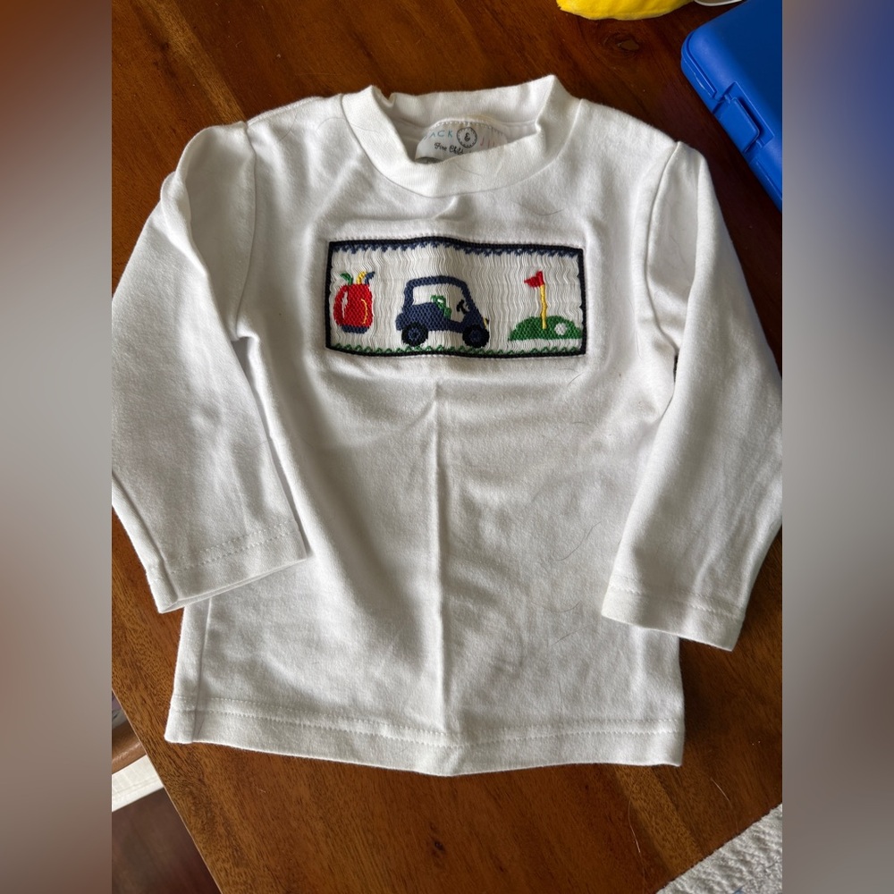 Golf smocked shirt - 12mos